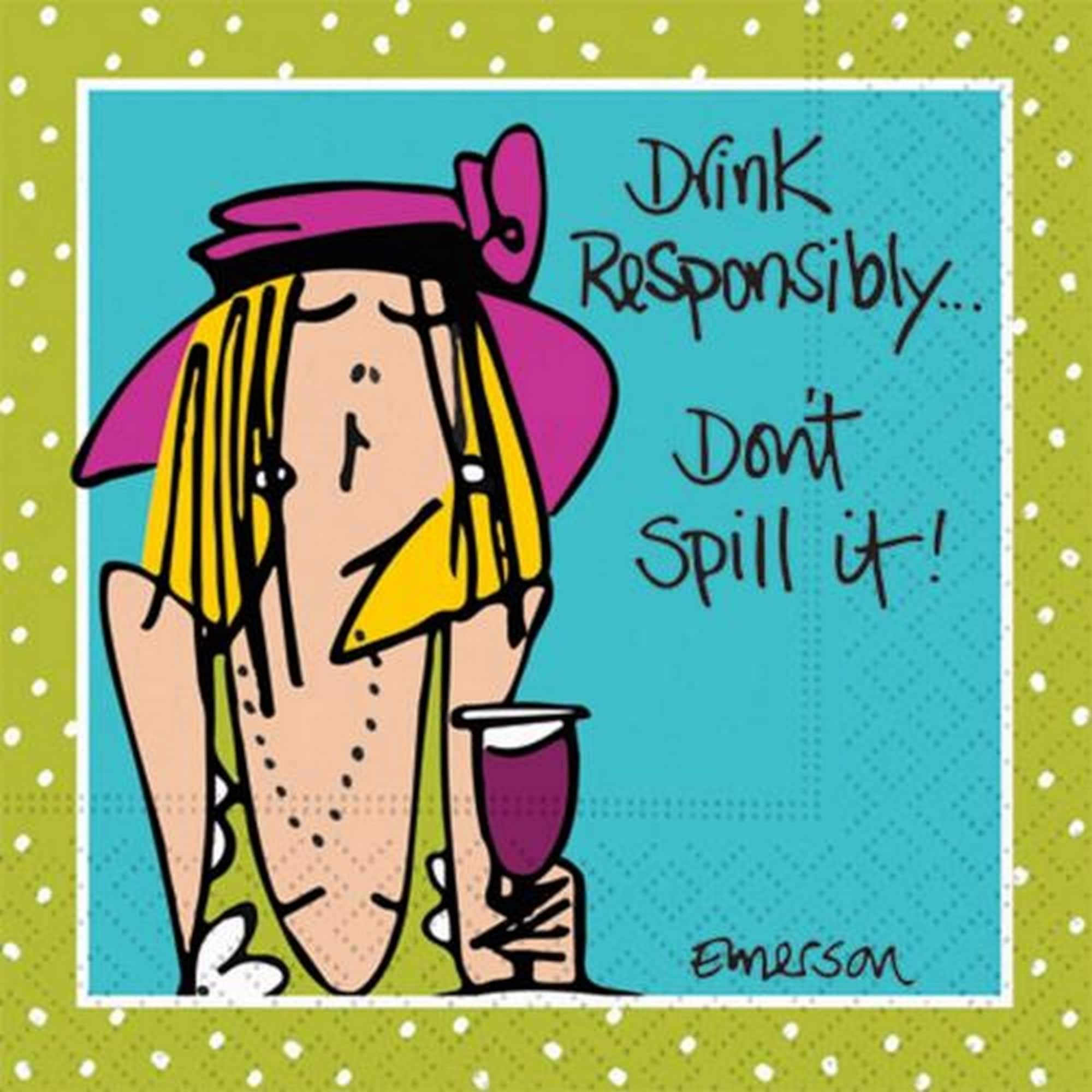 JAM Paper Don't Spill It Cocktail Napkins, 40ct.